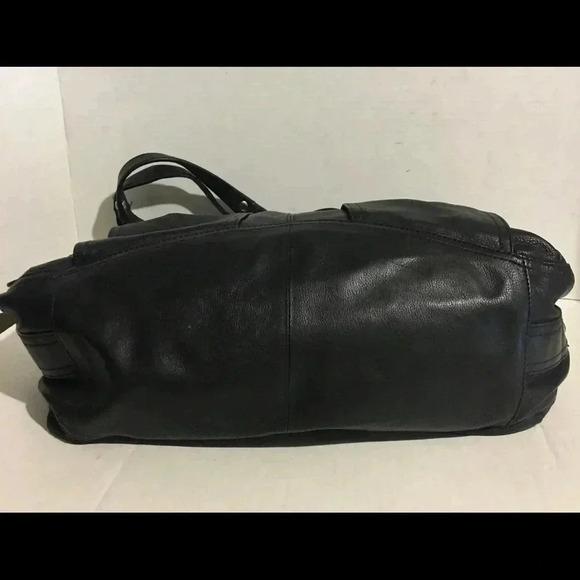 B. Makowsky Black leather satchel handbag - Picture 3 of 10